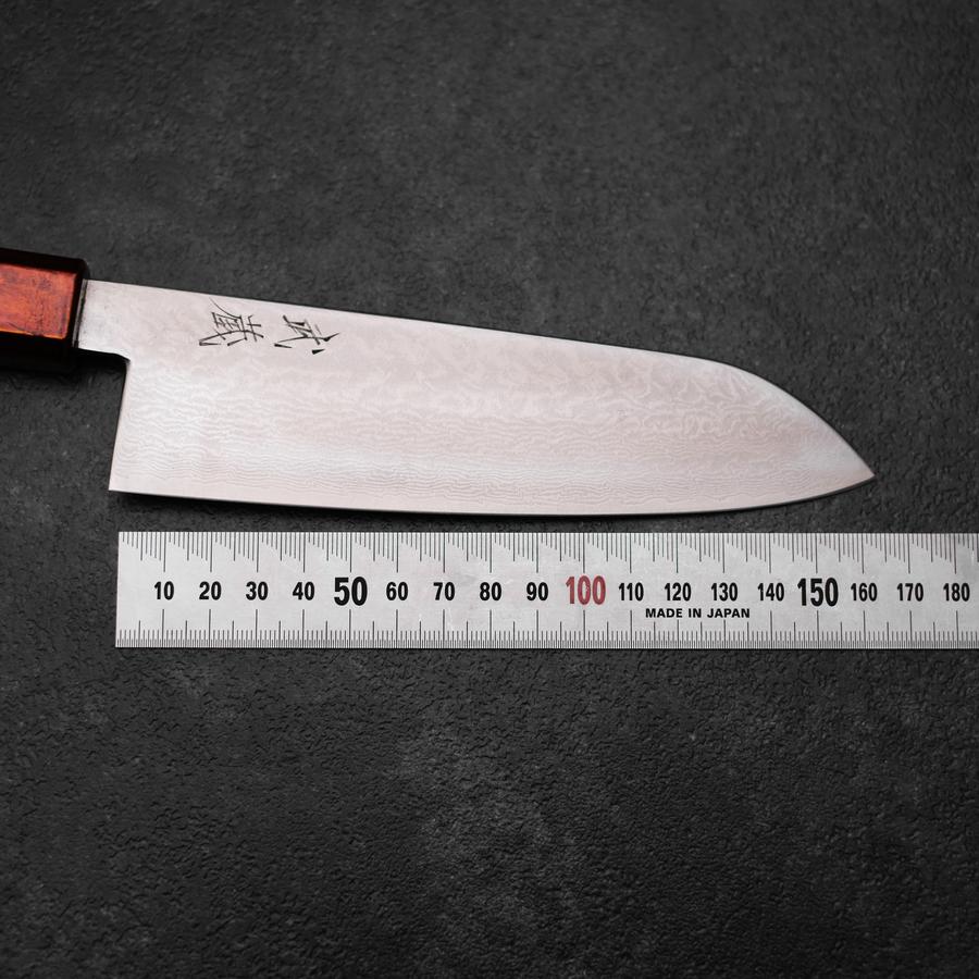 Santoku VG-10 Damast Yamanaka Schwarzer Urushi Griff 165mm - Image 2