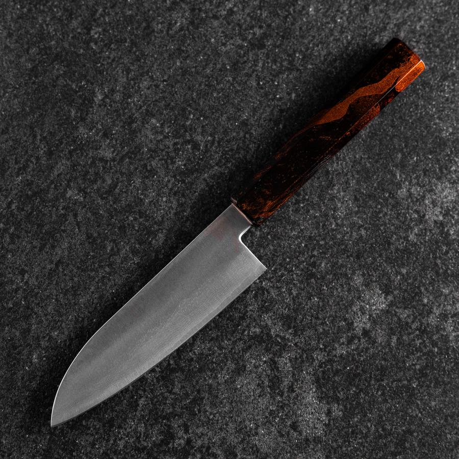 Santoku VG-10 Damast Yamanaka Roter Urushi Griff 130mm - Image 2