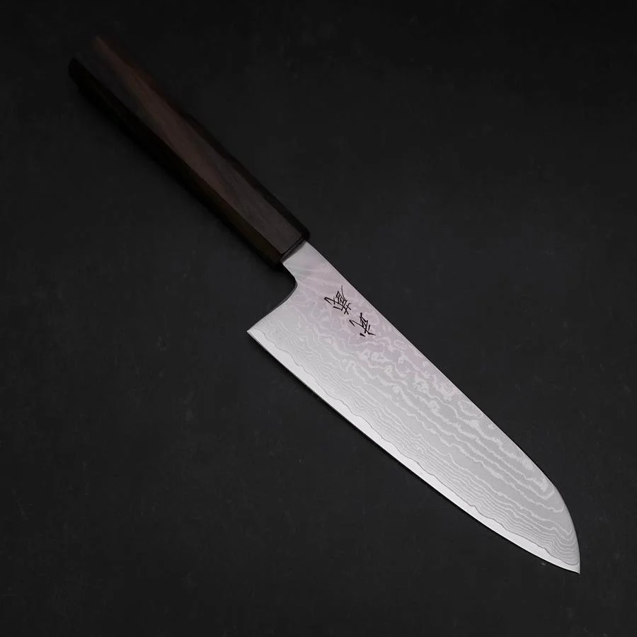 Santoku VG-10 Damast Eschenholz Griff 165mm
