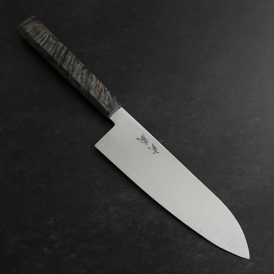 Santoku VG-10 Damast Grauer Birkengriff 180mm