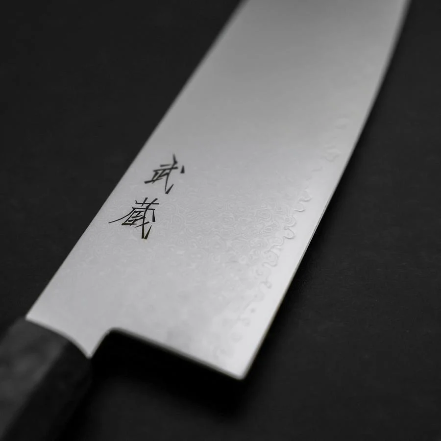 Santoku VG-10 Damast Grauer Birkengriff 180mm - Image 3