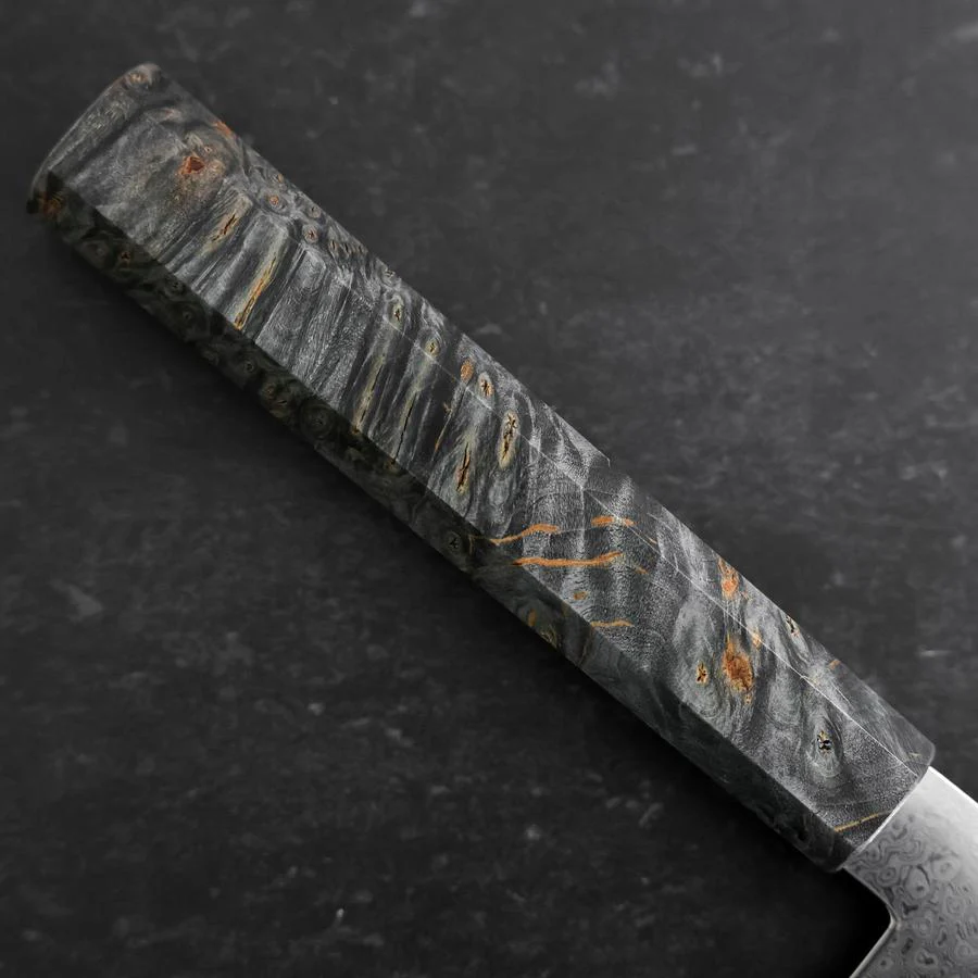 Santoku VG-10 Damast Grauer Birkengriff 180mm - Image 6