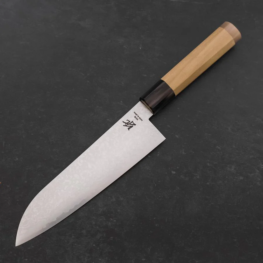 Santoku VG-10 Damast doppelte Büffelhorn-Kappe und Magnolienholz Griff 180mm - Image 2