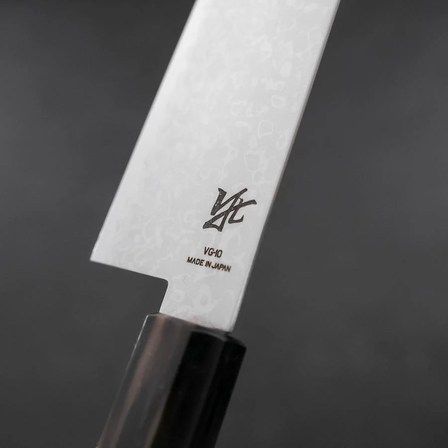 Santoku VG-10 Damast doppelte Büffelhorn-Kappe und Magnolienholz Griff 180mm - Image 3