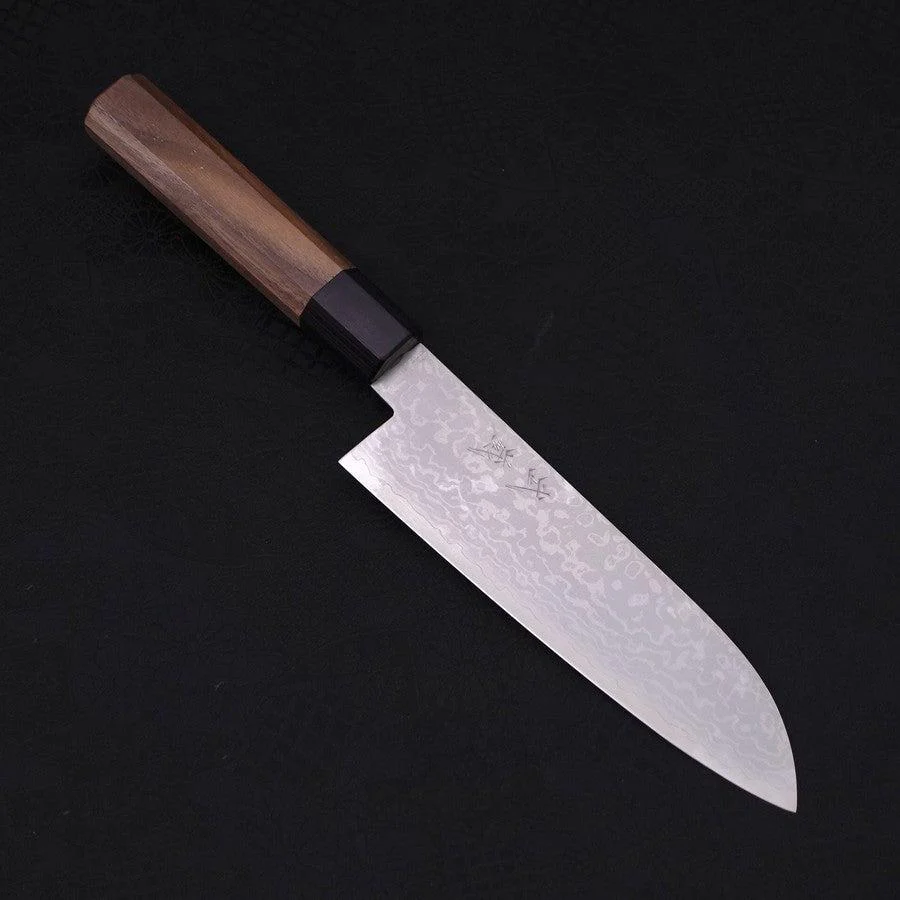 Santoku VG-10 Damast Walnussholz Griff 165mm