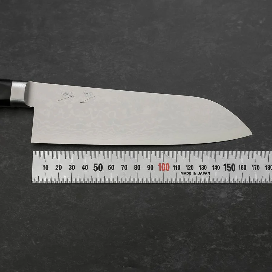 Santoku VG-10 Damast Schwarzer Westlicher Griff 170mm - Image 7