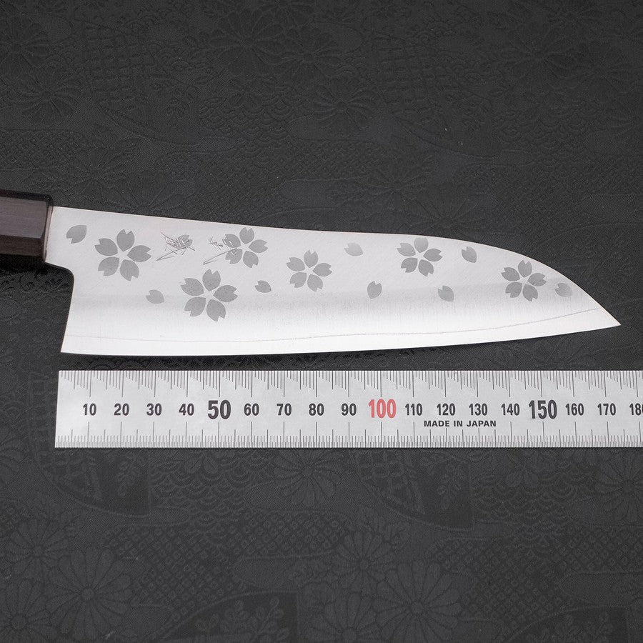 Santoku VG-10 Poliert Sakura Ebenholz Griff 175mm - Image 7