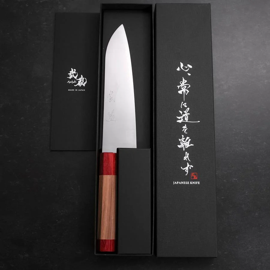 Santoku VG-10 Poliert Roter Walnussholz Griff 180mm - Image 8