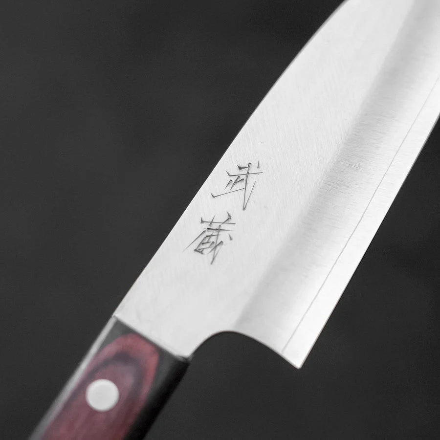 Santoku VG-10 Poliert Rot-Schwarzer Westlicher Griff 150mm - Image 3
