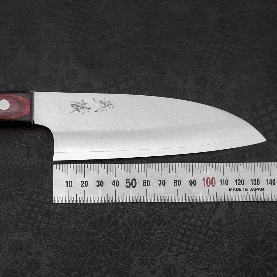 Santoku VG-10 Poliert Rot-Schwarzer Westlicher Griff 150mm - Image 7