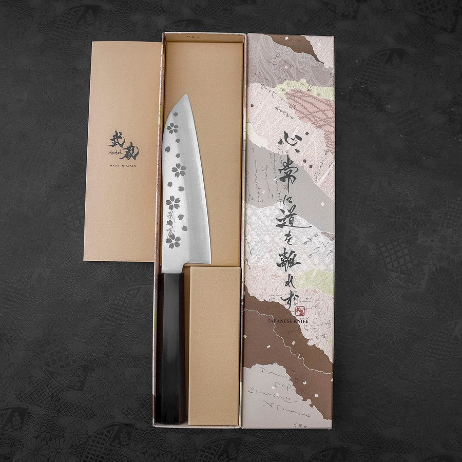 Santoku VG-10 Poliert Kirschholz Griff 160mm - Image 8