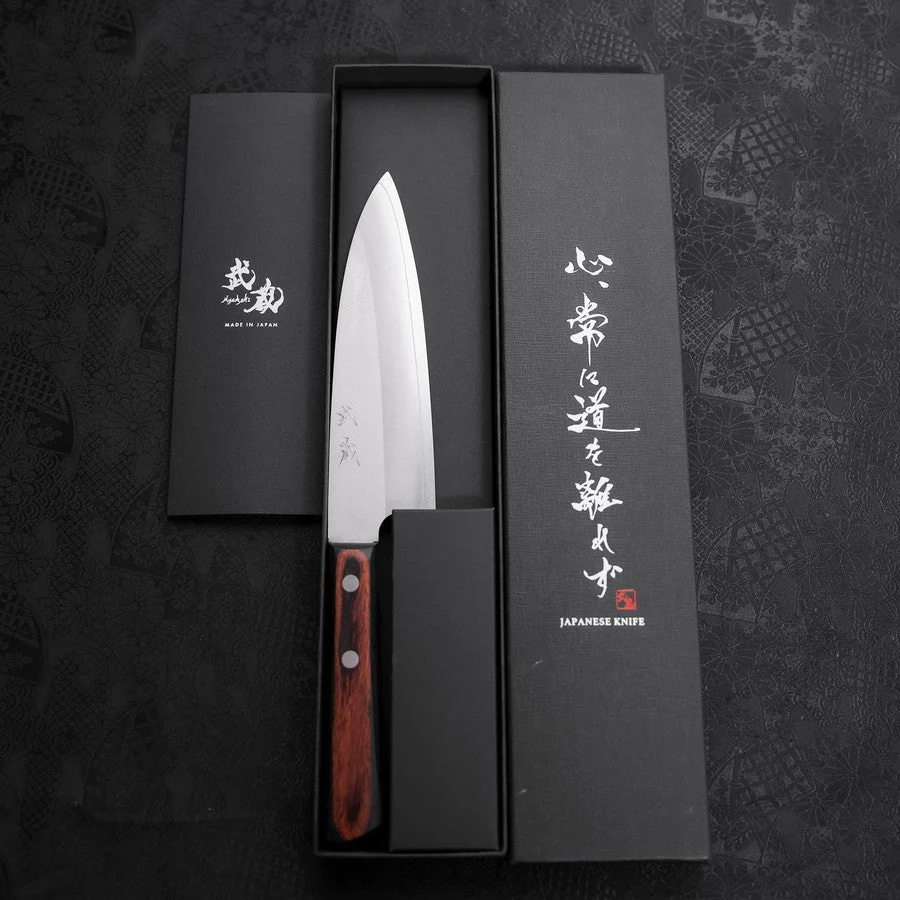 Santoku VG-10 Poliert Schwarz-Brauner Westlicher Griff 170mm - Image 8