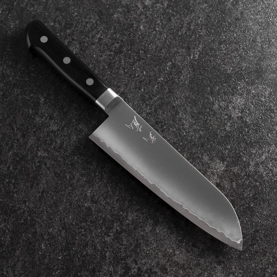 Santoku VG-10 Poliert Schwarzer Westlicher Griff 170mm