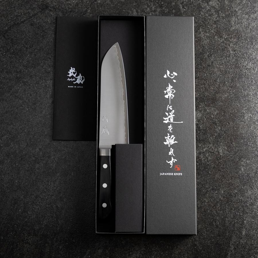 Santoku VG-10 Poliert Schwarzer Westlicher Griff 170mm - Image 8