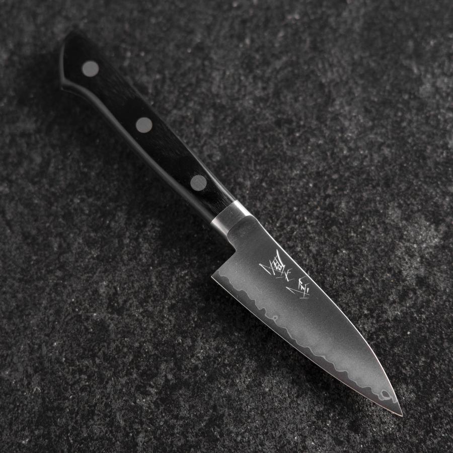 Schälmesser VG-10 Poliert Schwarzer Westlicher Griff 80mm