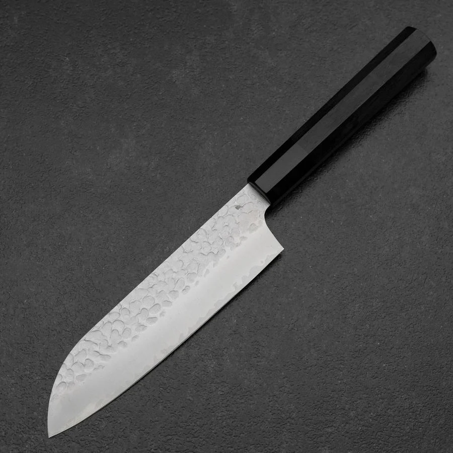 Santoku VG-10 Tsuchime Büffelhorn und Ebenholz Griff 165mm - Image 2
