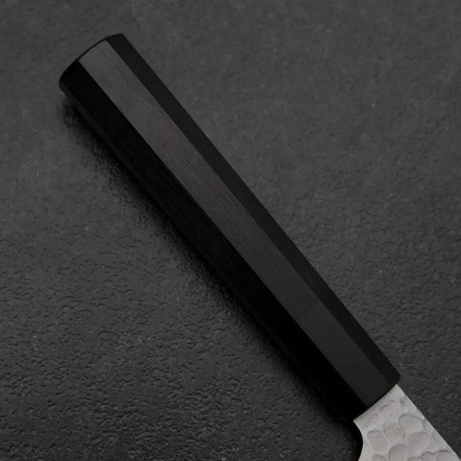 Santoku VG-10 Tsuchime Büffelhorn und Ebenholz Griff 165mm - Image 6