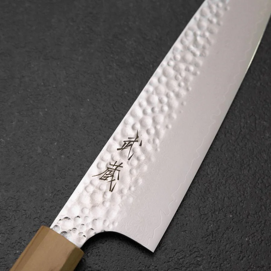 Santoku VG-10 Tsuchime Damast Olivenholz Griff 165mm - Image 3