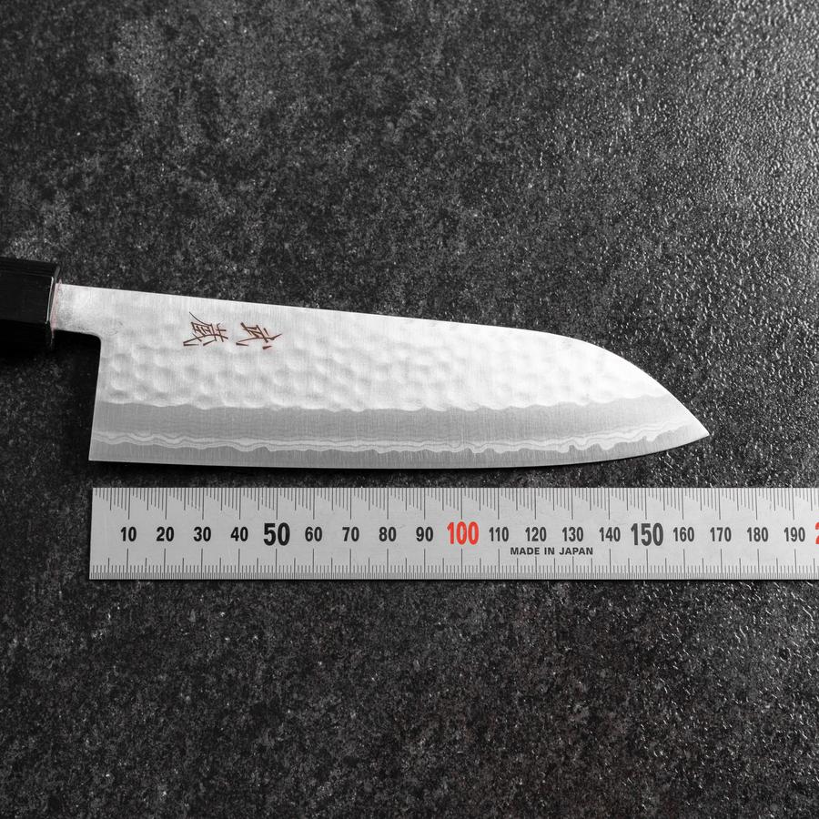 Santoku VG-10 Tsuchime Damast Walnussholz Griff 165mm - Image 7