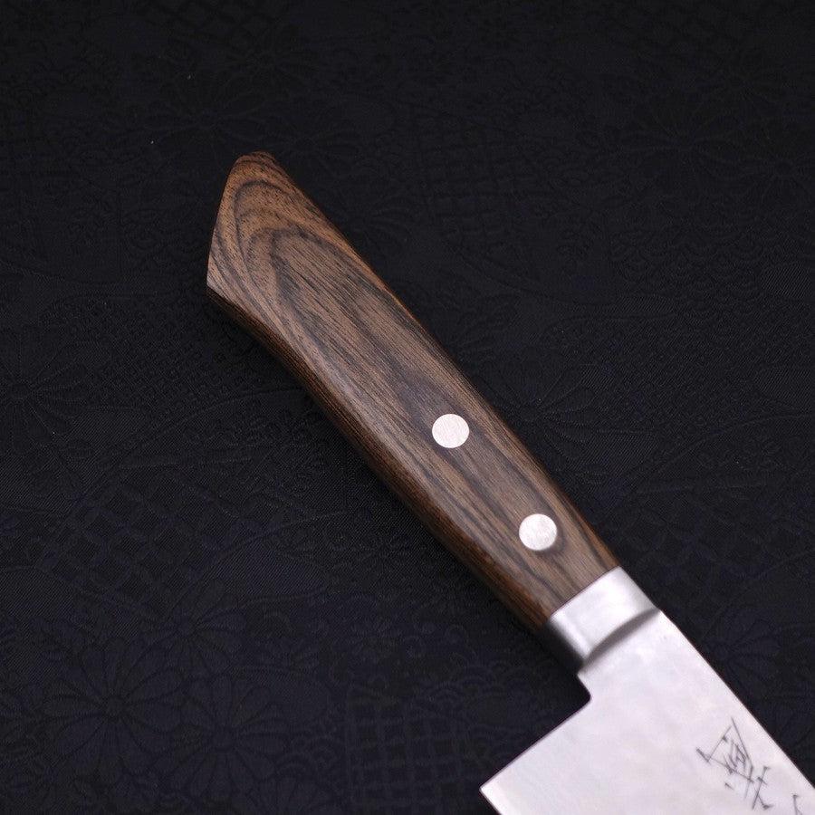 Santoku VG-10 Tsuchime Damast Brauner Westlicher Griff 170mm - Image 6