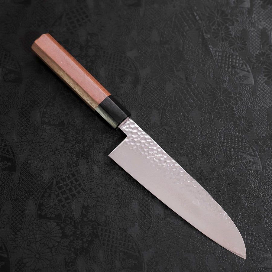 Santoku VG-10 Tsuchime Damast Walnussholz Griff 165mm