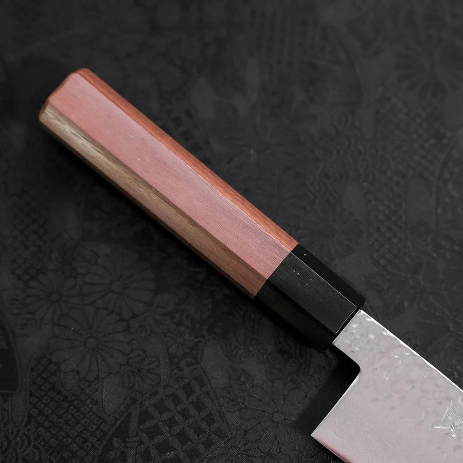 Santoku VG-10 Tsuchime Damast Walnussholz Griff 165mm - Image 6