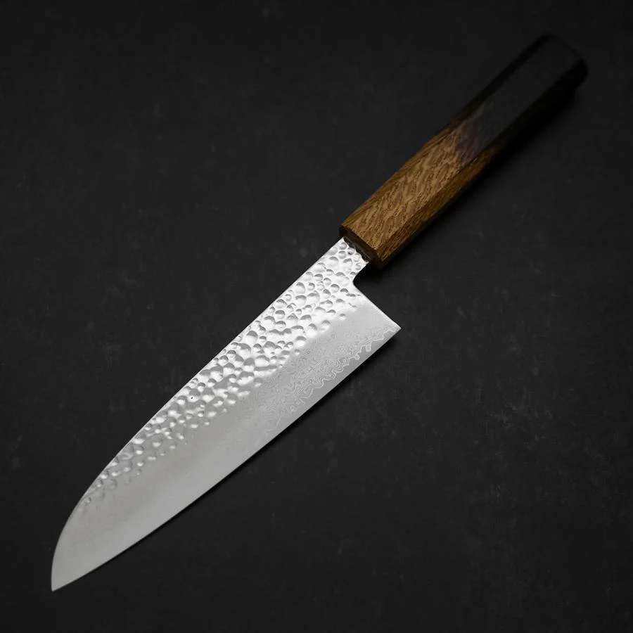 Santoku VG-10 Tsuchime Damast Yaki Urushi Griff 180mm - Image 2