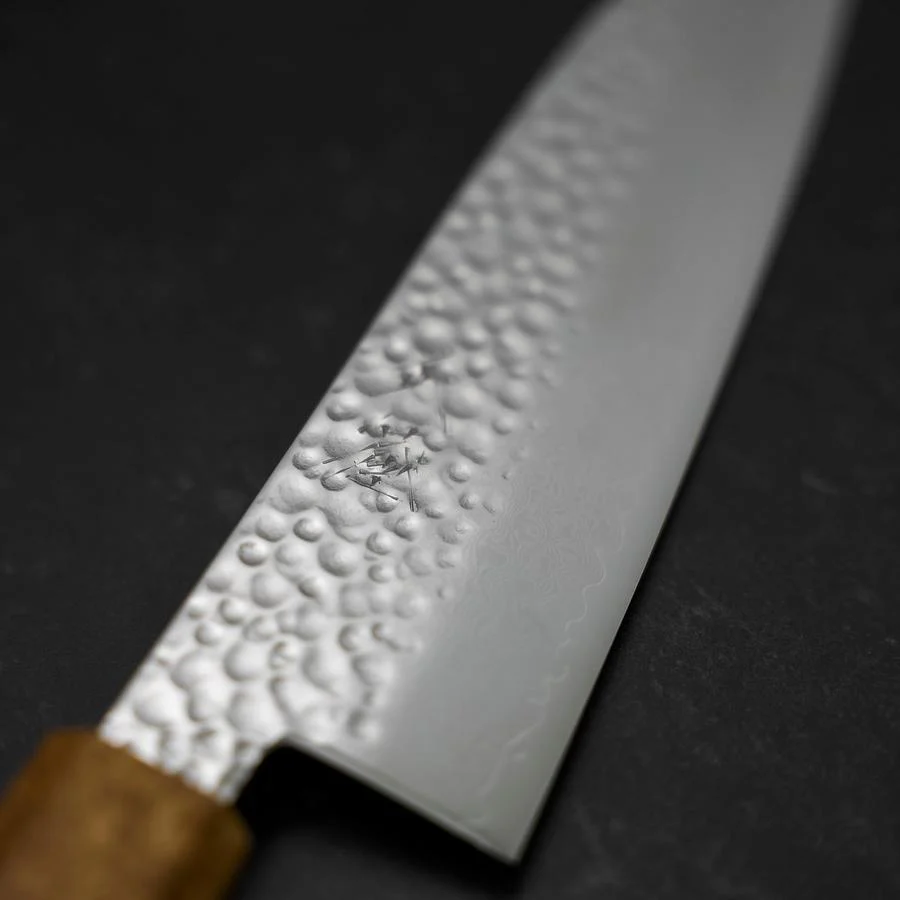 Santoku VG-10 Tsuchime Damast Yaki Urushi Griff 180mm - Image 3