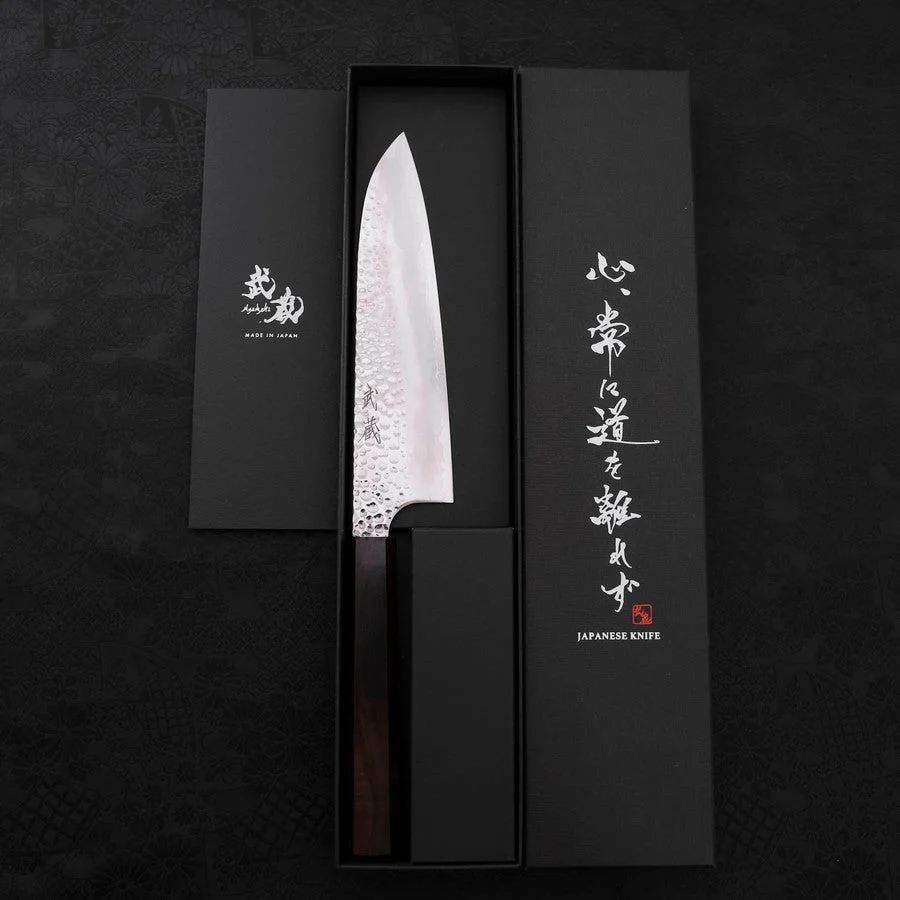 Santoku VG-10 Tsuchime Ebenholz Griff 180mm - Image 8