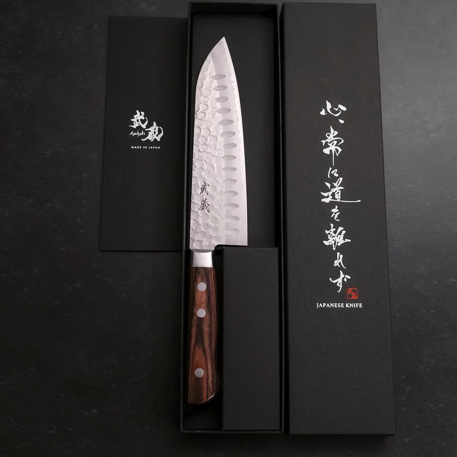 Santoku VG-10 Tsuchime Mahagoni Griff 175mm - Image 8