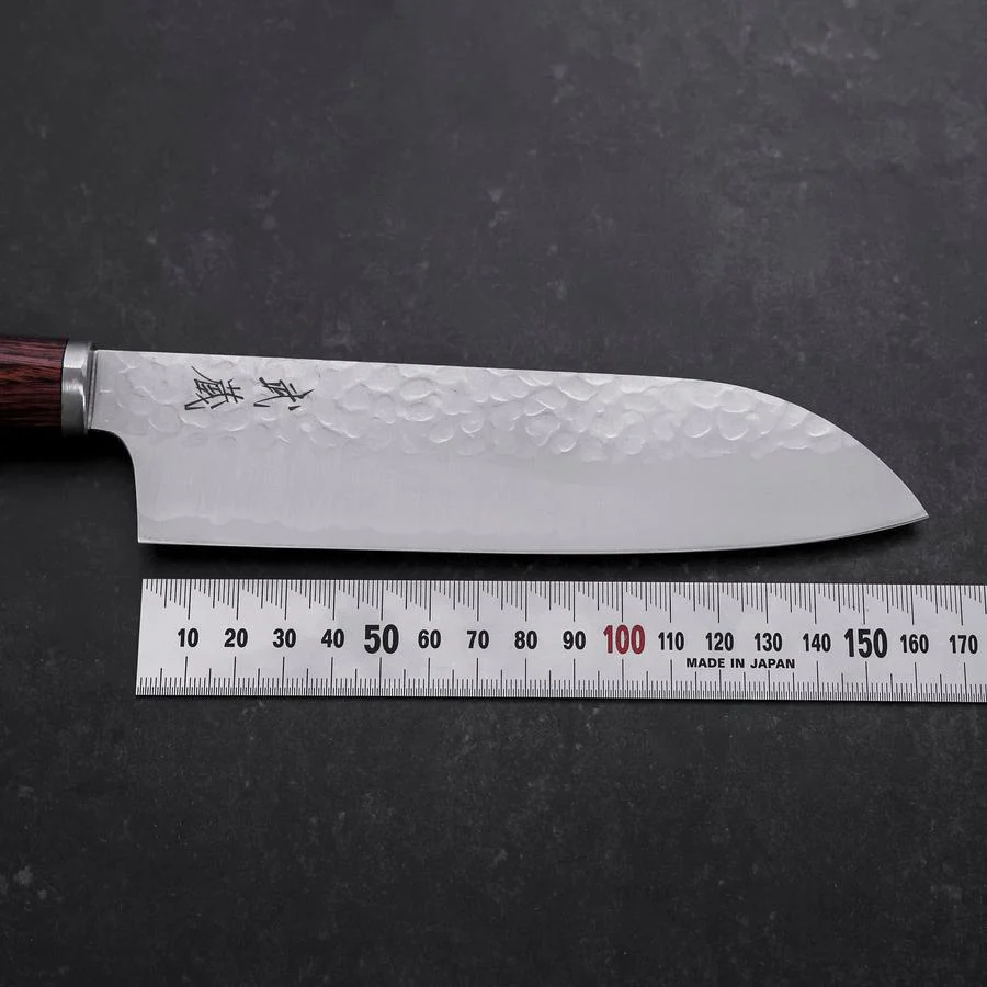 Santoku VG-10 Tsuchime Runder Mahagoni Griff 165mm - Image 7