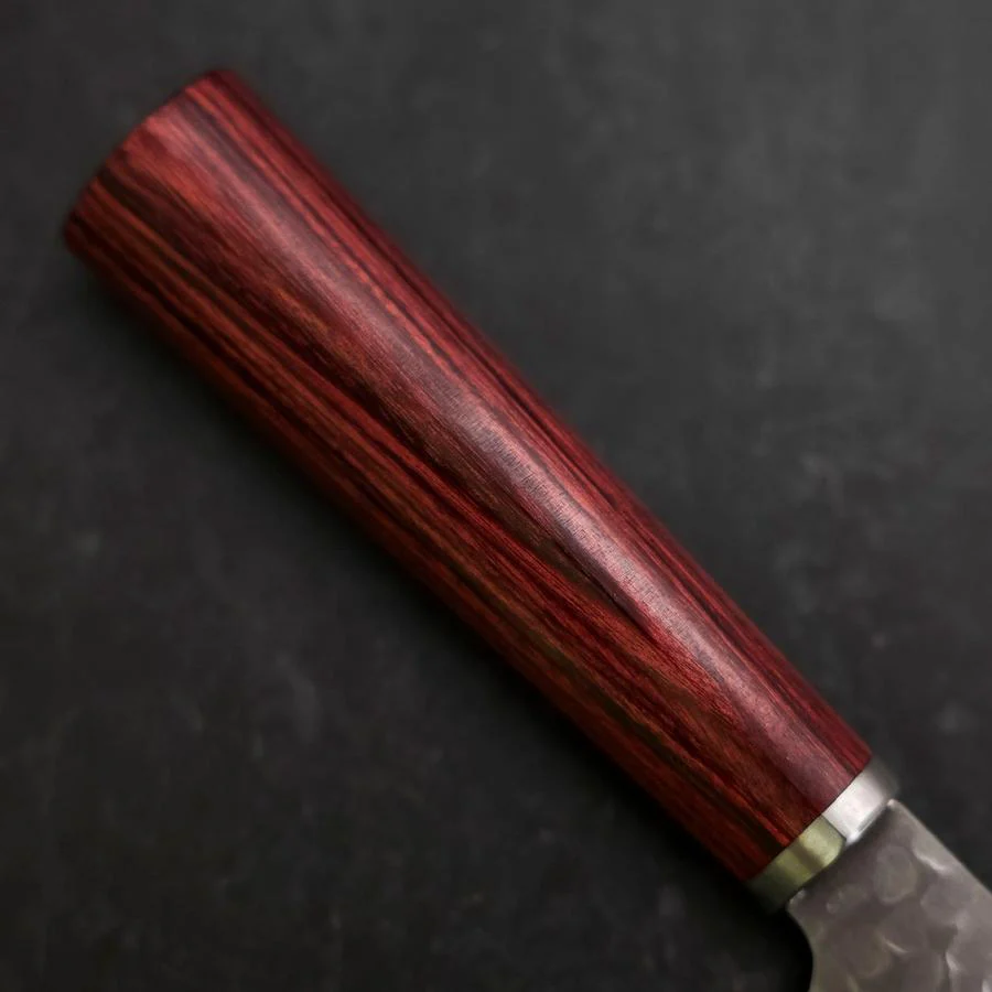 Santoku VG-10 Tsuchime Roter Westlicher Griff 165mm - Image 7