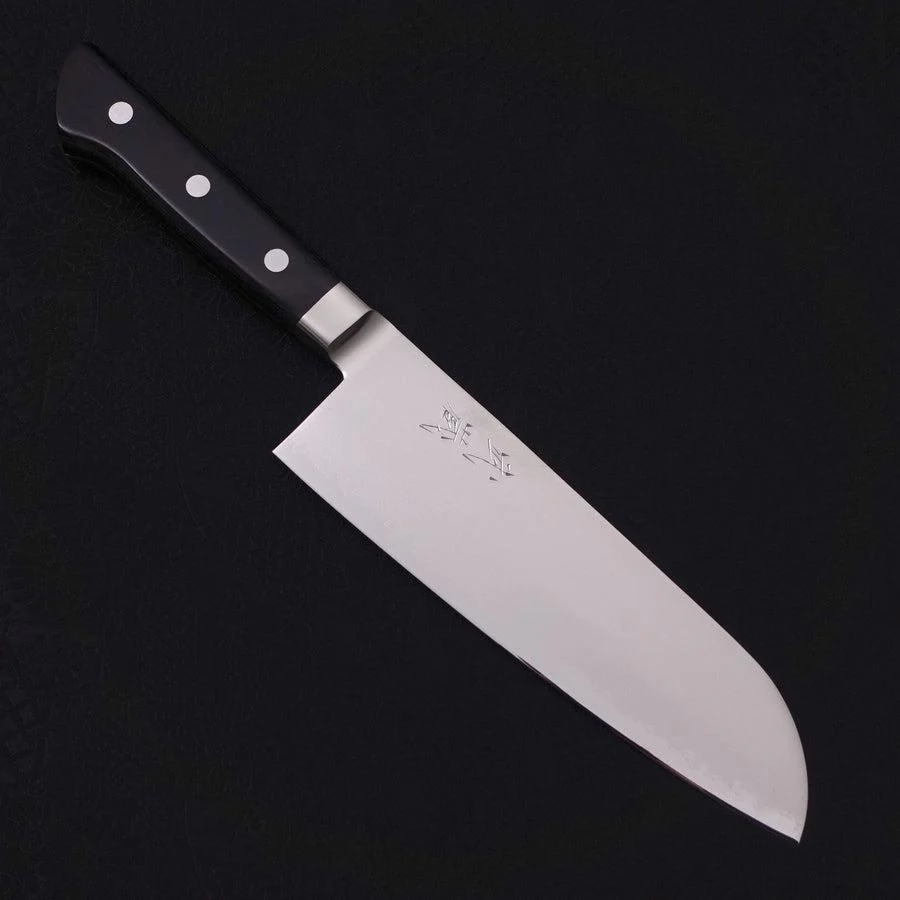 Santoku VG-5 Damast Schwarzer Westlicher Griff 175mm