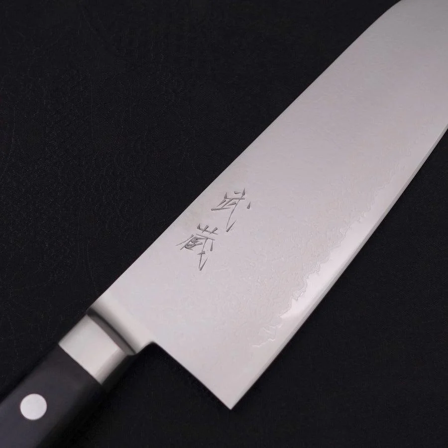 Santoku VG-5 Damast Schwarzer Westlicher Griff 175mm - Image 3