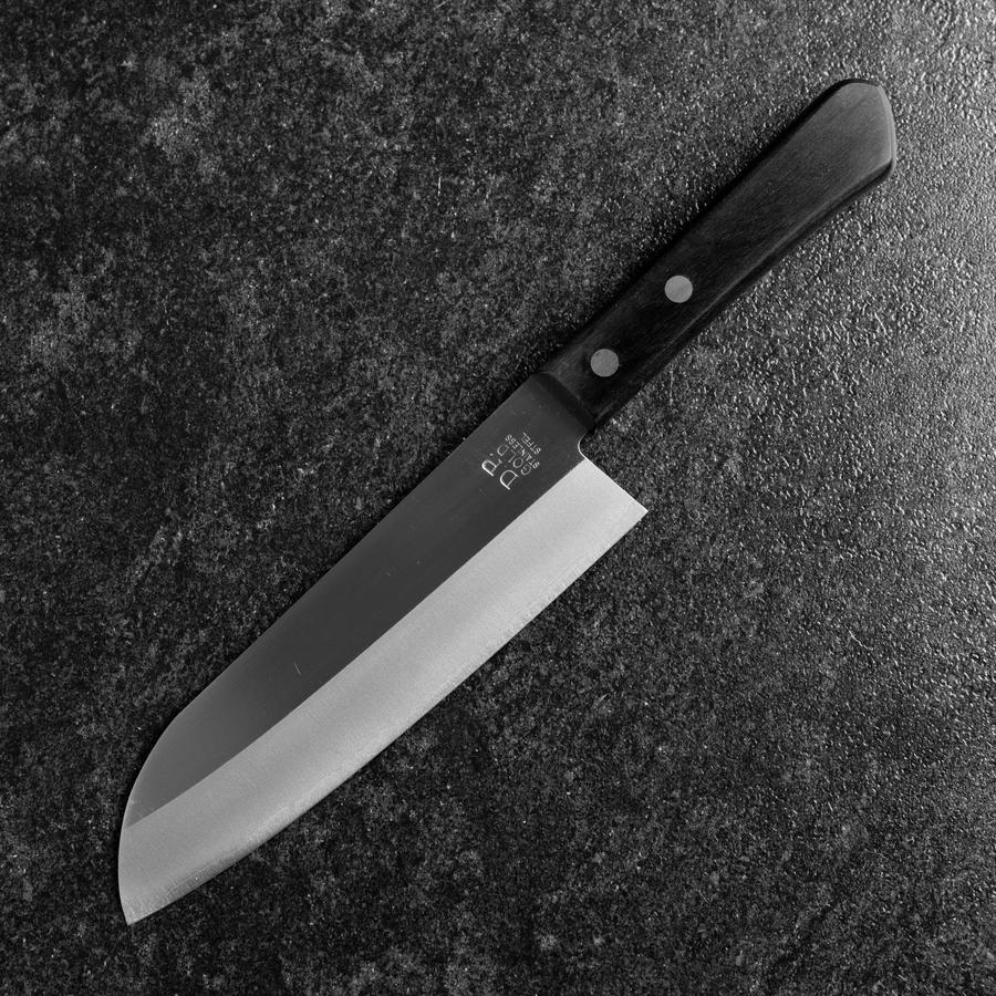 Santoku VG-5 Poliert Schwarzer Westlicher Griff 170mm (Tsuba Nashi) - Image 2