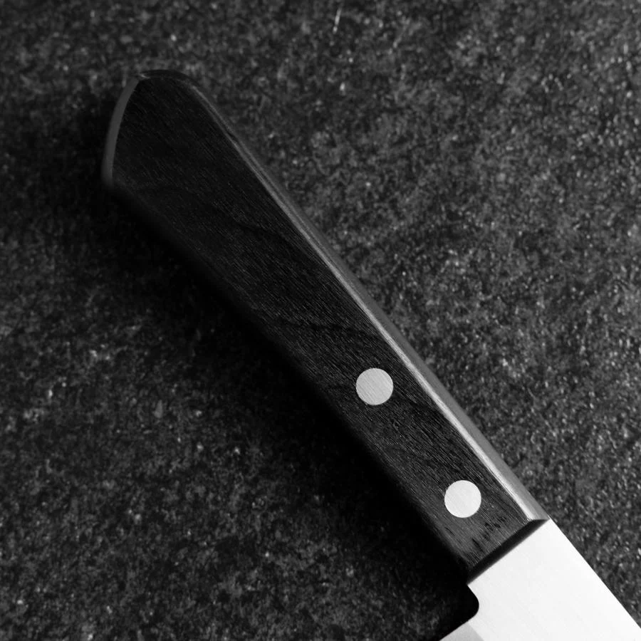 Santoku VG-5 Poliert Schwarzer Westlicher Griff 170mm (Tsuba Nashi) - Image 6