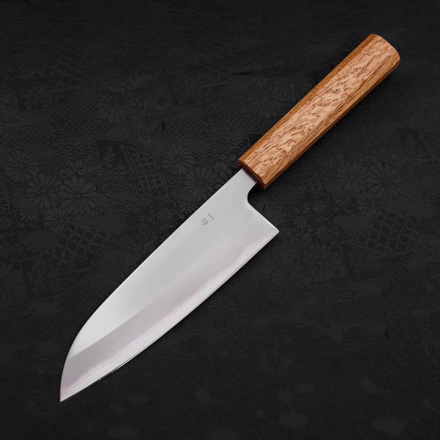 Santoku White Steel #1 Poliert Eichenholz Griff 165mm - Image 2