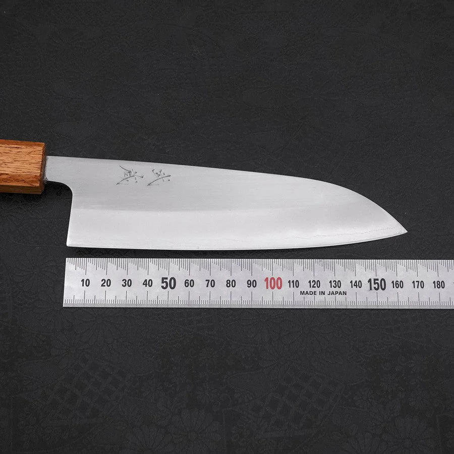Santoku White Steel #1 Poliert Yaki Urushi Griff 165mm - Image 7
