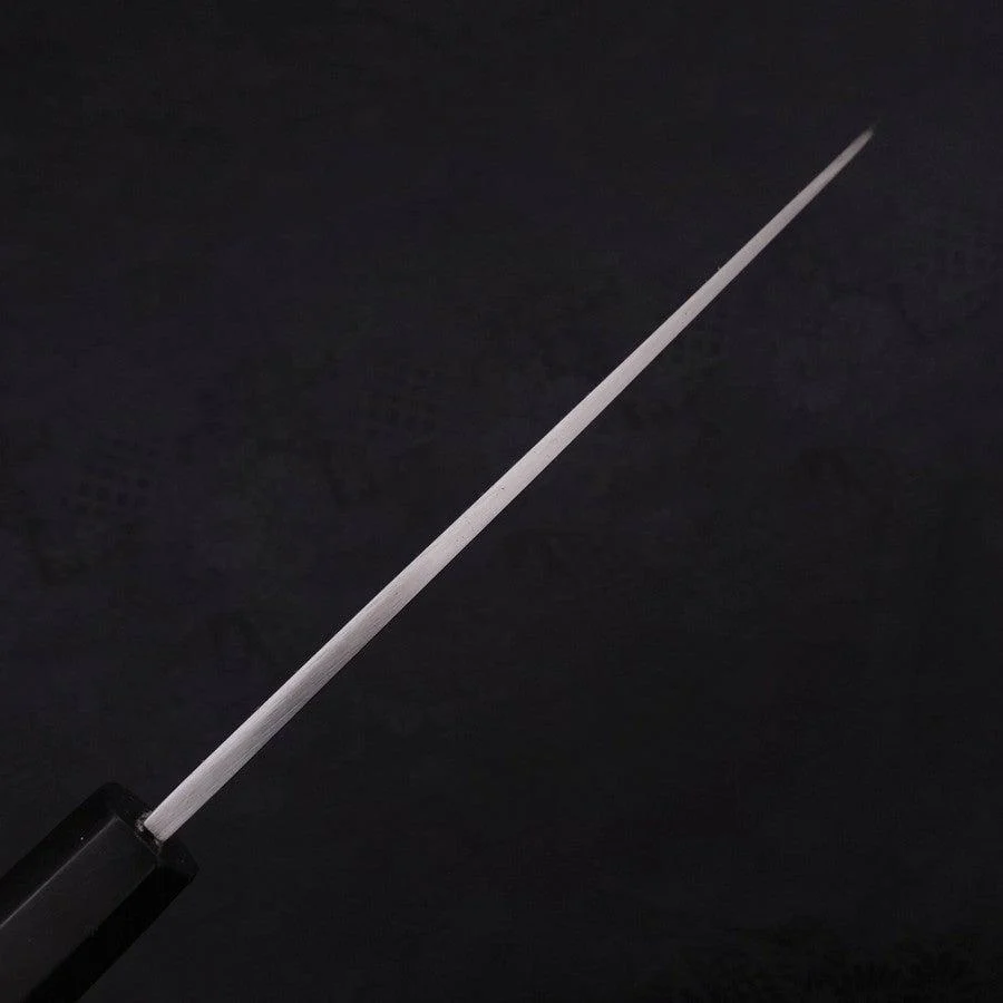Santoku White Steel #2 Kasumi Chokin "Samurai Im Vollmond" Büffelhorn und Ebenholz Griff 180mm - Image 6