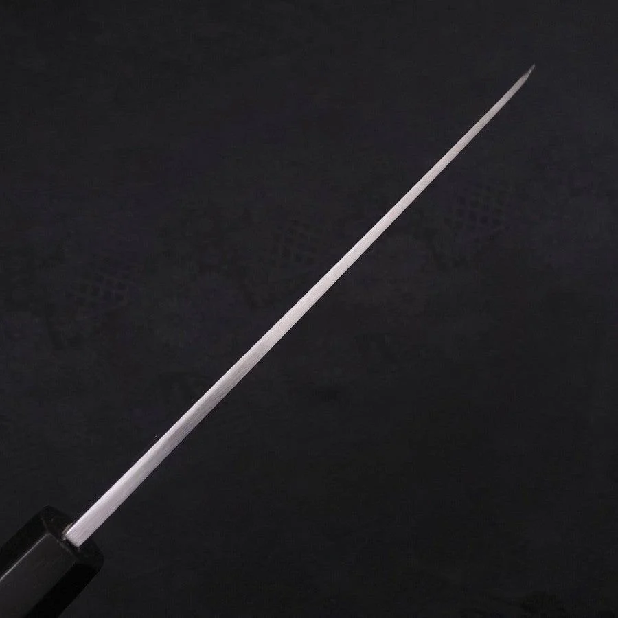 Santoku White Steel #2 Kasumi Chokin "Samurai Im Neumond" Büffelhorn und Ebenholz Griff 180mm - Image 6