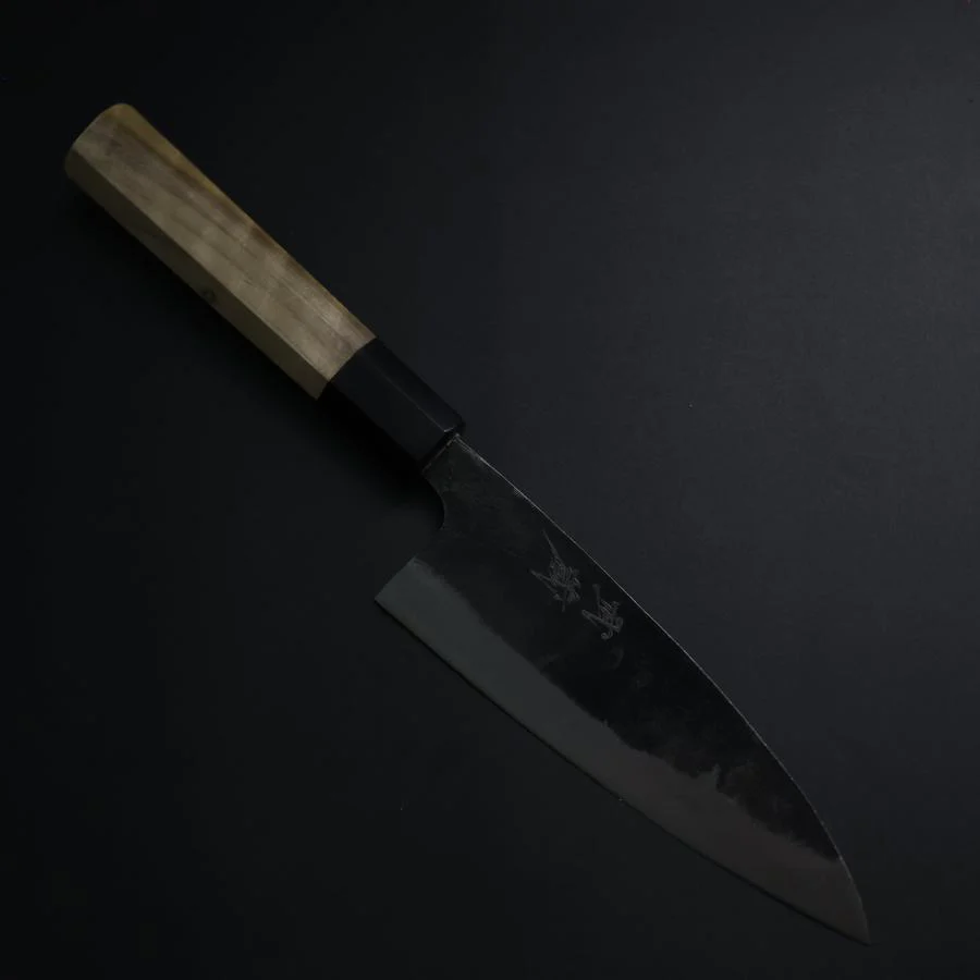 Funayuki White Steel #2 Kurouchi Büffelhorn und Magnolienholz Griff 150mm
