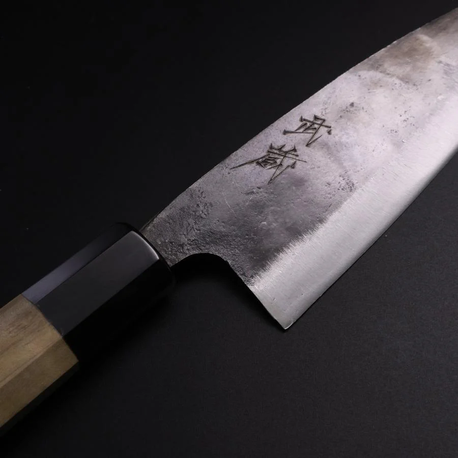 Funayuki White Steel #2 Kurouchi Büffelhorn und Magnolienholz Griff 150mm - Image 3