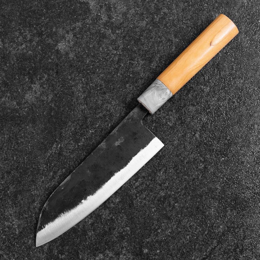 Santoku White Steel #2 Kurouchi Kirschholz Griff 165mm - Image 2