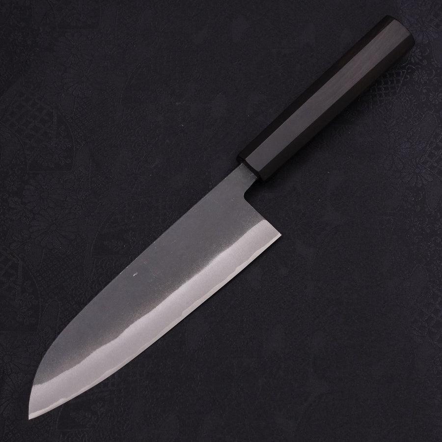Santoku White Steel #2 Kurouchi Chokin "Pagode" Büffelhorn und Ebenholz Griff 170mm - Image 2