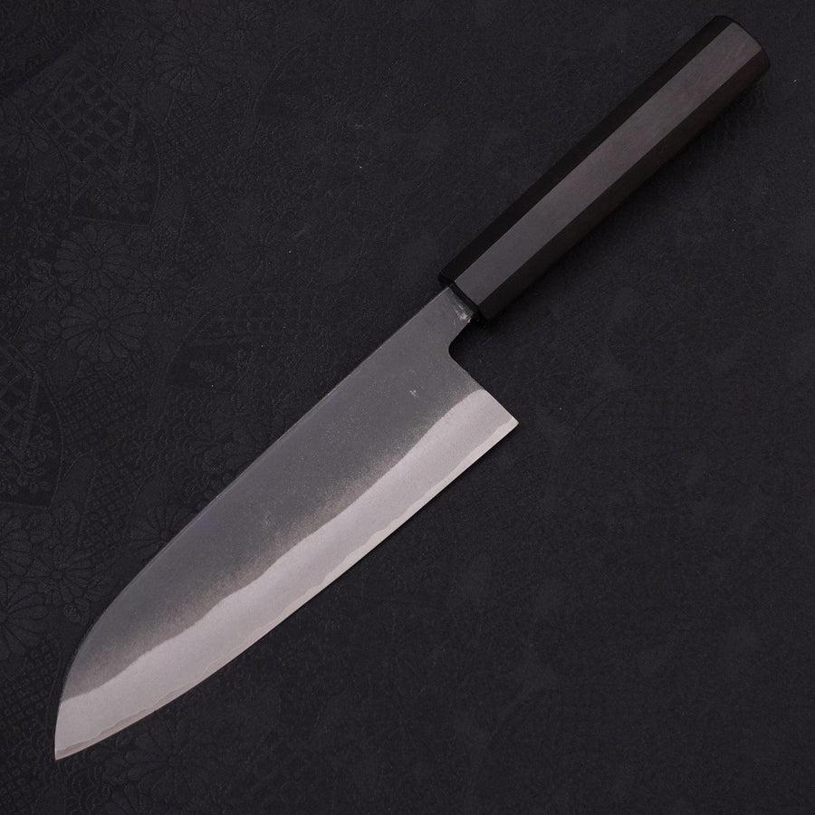 Santoku White Steel #2 Kurouchi Chokin "Tiger-Bambus" Büffelhorn und Ebenholz Griff 170mm - Image 2