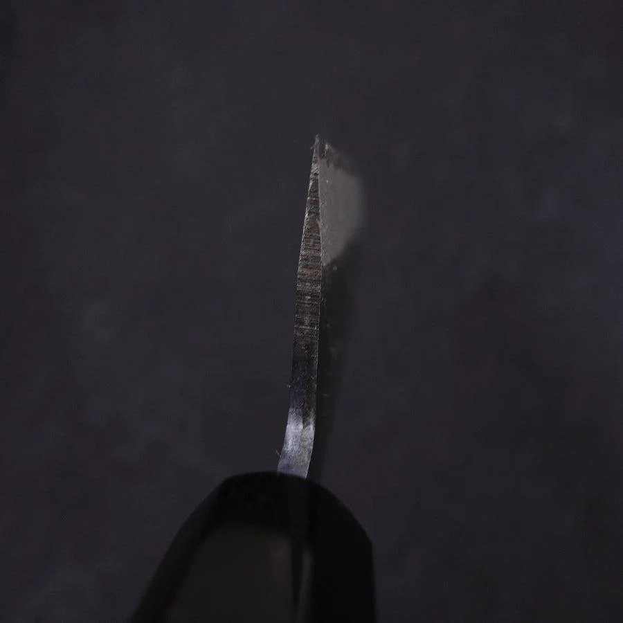 Santoku White Steel #2 Kurouchi Chokin "Bijin-Ga In Ukiyo-E" Büffelhorn und Ebenholz Griff 170mm - Image 5