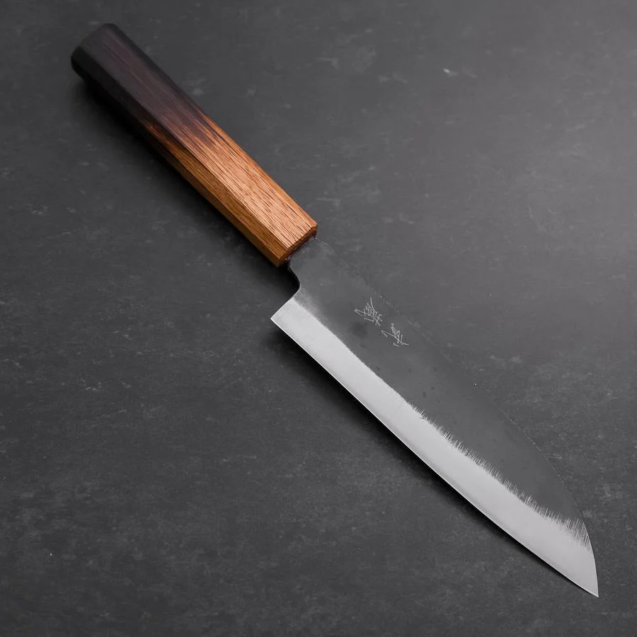 Santoku White Steel #2 Kurouchi Yaki Urushi Griff 165mm