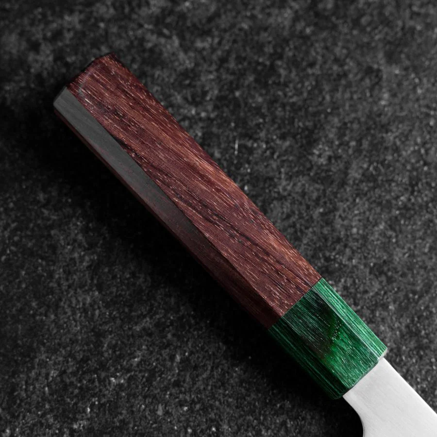 Santoku ZDP-189 Poliert Grüner Rosenholz Griff 165mm - Image 6