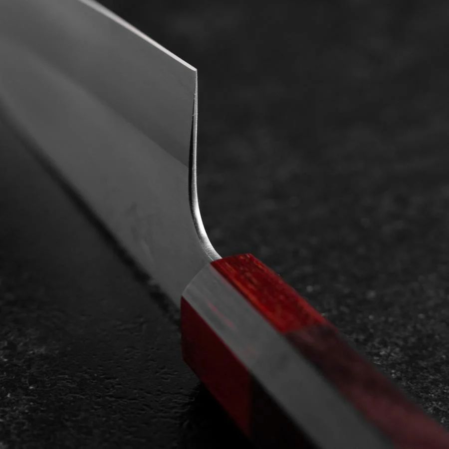 Santoku ZDP-189 Poliert Roter Rosenholz Griff 165mm - Image 4