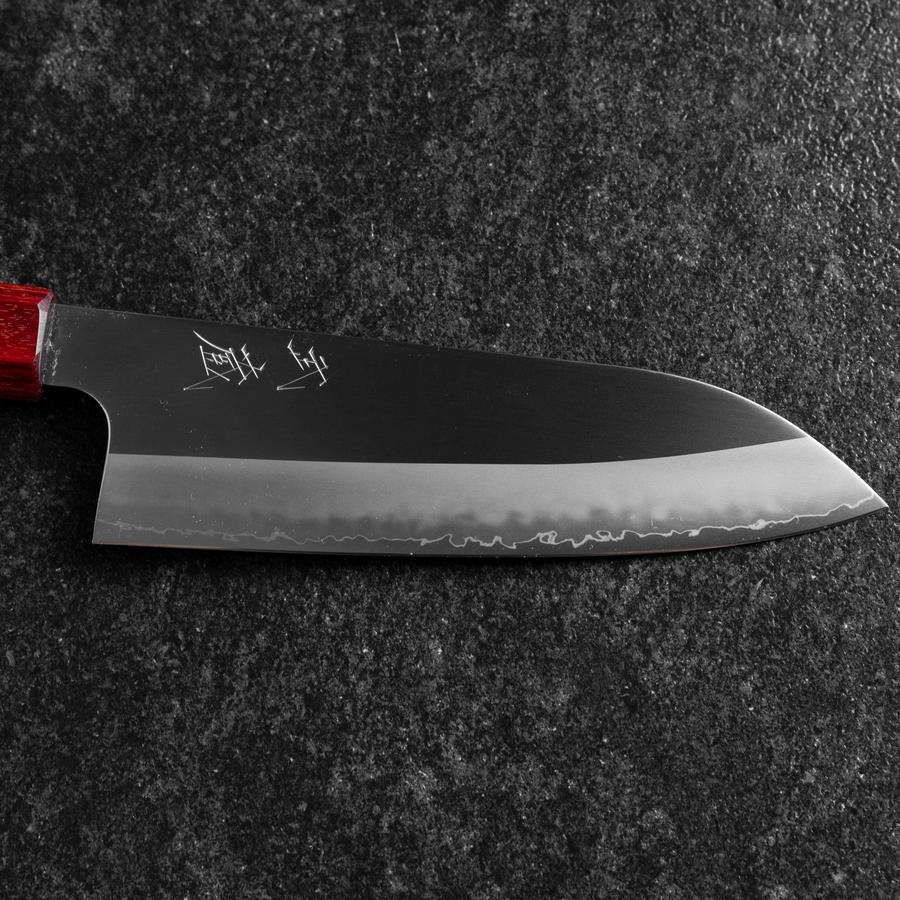 Santoku ZDP-189 Poliert Roter Rosenholz Griff 165mm - Image 7